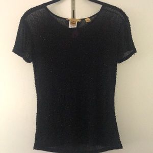 Black beaded Donna Karan